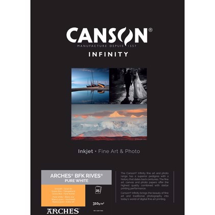 Canson BFK Rives (Pure White) 310 - A4, 25 fogli 