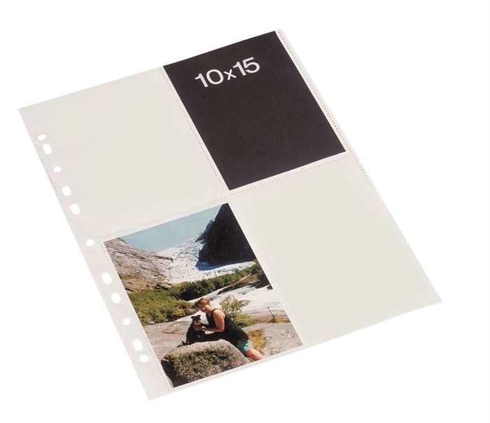 Bantex Tasche per Foto 10x15 0,09mm formato verticale 8 foto bianco (10)
