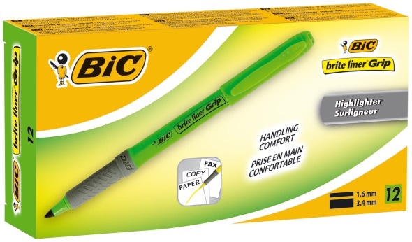 Bic Pennarello Evidenziatore Brite Liner Grip verde