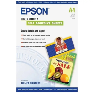 Carta Fotografica Autoadesiva Epson - A4 - 10 fogli