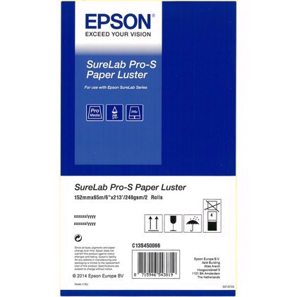 Epson SureLab Pro-S Paper Luster BP 6 "x 65 metri- 2 rolls