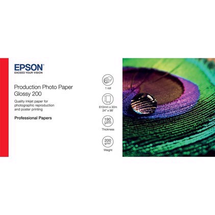 Epson Production Photo Paper Glossy 200g/m² - 24" x 30 metri 