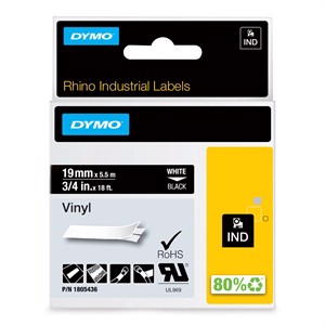 Tape Rhino 19mm x 5,5m colore vinile bianco/nero