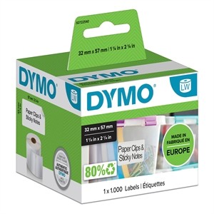 Dymo Label Multi 32 x 57 rimuovi bianco mm, 1000 pezzi.