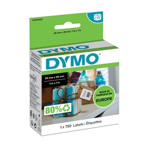 Dymo LabelWriter 25 mm x 25 mm, adesivi multiuso.