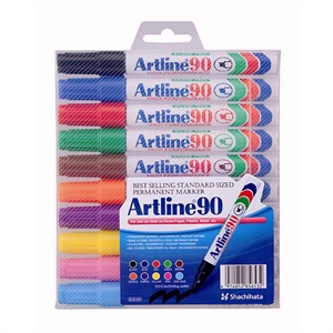 Artline Marker 90 set di 10 colori assortiti