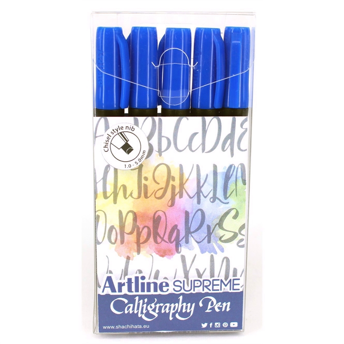 Artline Supreme Calligraphy Pen 5 - set blu