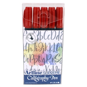 Artline Supreme Calligraphy Pen 5 - set rosso