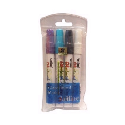 Artline Glastavle marker (4 in una custodia)
