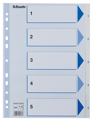 Esselte Registro PP A4 1-5 bianco