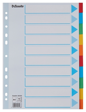 Esselte Faneblade carton A4 10 divisori