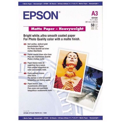 Epson Matte Paper Heavy Weight 167 g, A3 50 fogli 