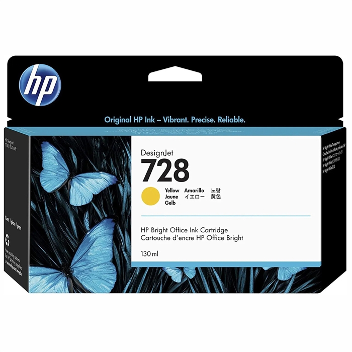 HP 728 Cartuccia inchiostro Yellow da 130 ml per DesignJet