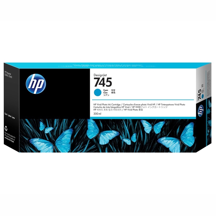 HP 745 cartuccia di inchiostro ciano, 300 ml