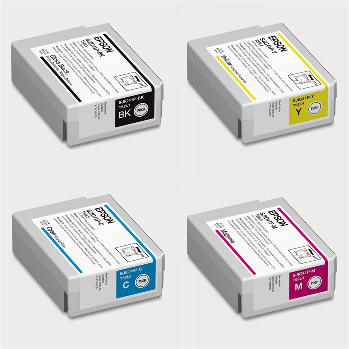 Set completo di cartucce d\'inchiostro per Epson ColorWorks C4000, nero lucido.