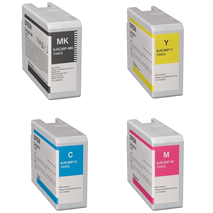 Set completo di cartucce d\'inchiostro per Epson ColorWorks C6000 e C6500, nero opaco
