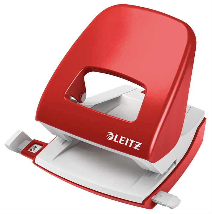 Leitz Hulapparat 5008, perforatrice a 2 fori per 30 fogli, rosso