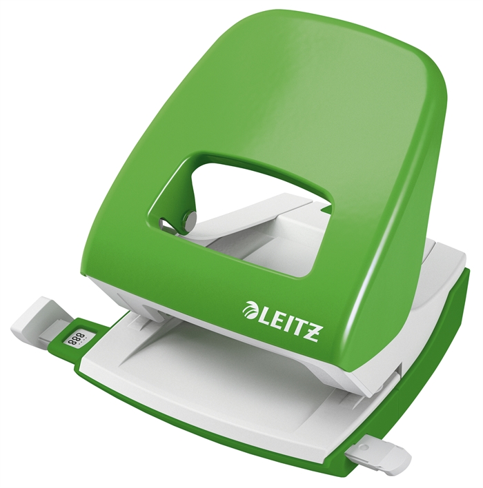 Leitz Hulapparat 5008 a 2 fori 30 fogli verde chiaro.