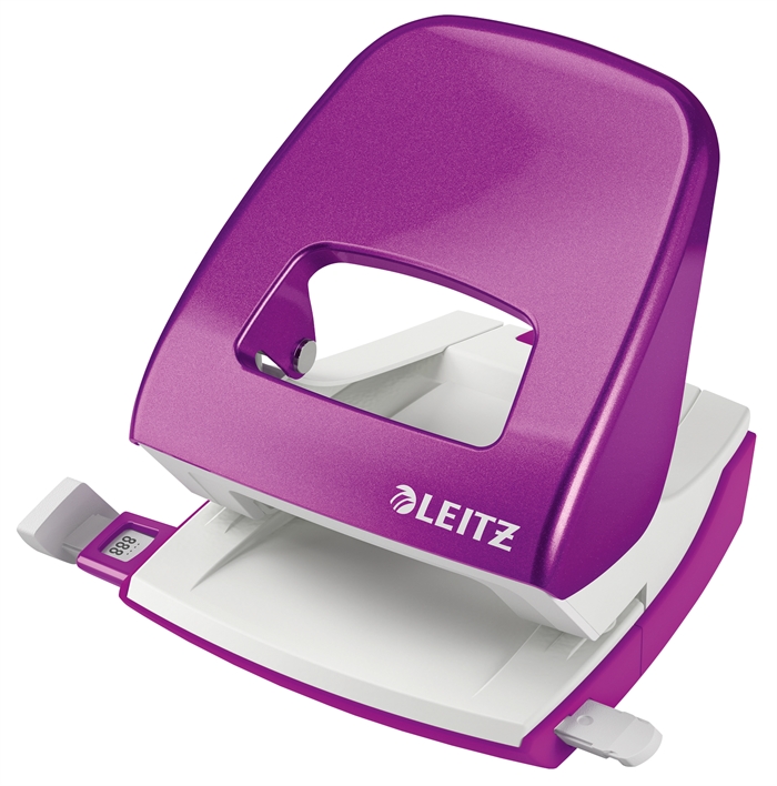 Leitz Hulapparat 5008 WOW, perforatrice a 2 fori per 30 fogli, viola.