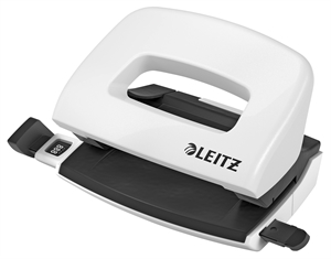 Leitz Mini WOW 2-hole punch per 10 fogli, bianco