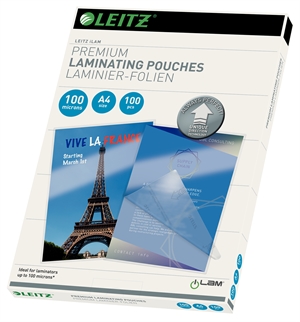 Leitz Laminating Pouches UDT gloss 100my A4(100)