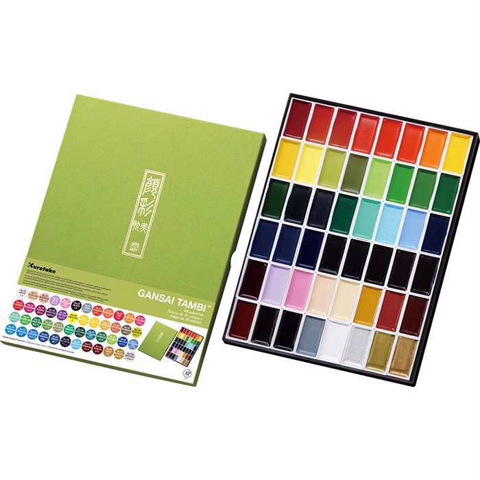 ZIG GANSAI TAMBI Aquarell set di 48 colori