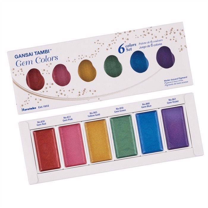 ZIG GANSAI TAMBI GEM COLORI set di 6 colori