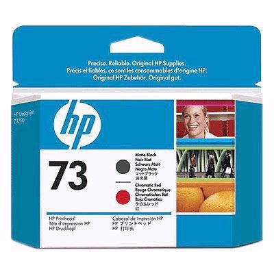 HP 73 - Testine di stampa nero opaco e rosso cromato