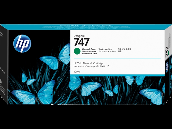 HP 747 cartuccia di inchiostro DesignJet CroMattico Green da 300 ml.