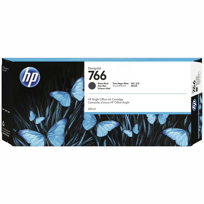 HP 766 Cartuccia d\'inchiostro nera opaca, 300 ml