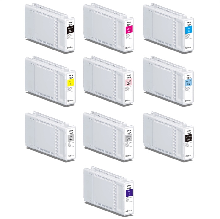 Set completo di cartucce d\'inchiostro da 350 ml per Epson SureColor P7300 e P9300