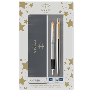 Parker Duoset Jotter GT penna a sfera+penna stilografica argento