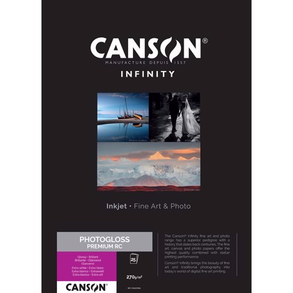 Canson PhotoGloss Premium RC 270 g/m² - A2, 25 fogli 