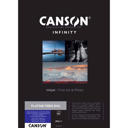 Canson Platine Fibre Rag 310 g/m² - A4, 25 fogli 