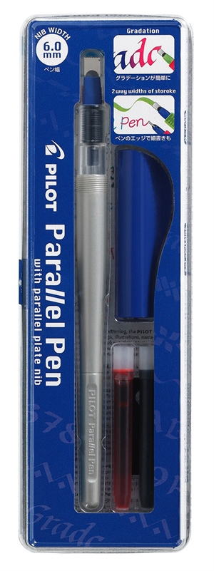 Penna calligrafica Pilot Parallel Pen 6,0mm set nera