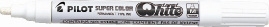 Penna Pilot Marker Super Color Media 4,5mm bianca
