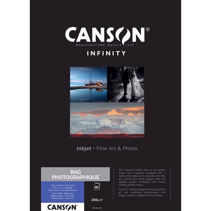 Canson Rag Photographique 210 g/m² - A2, 25 fogli 