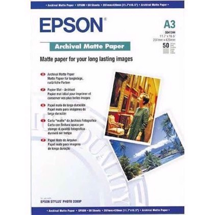 Epson Archival Matte Paper 189 g, A3 - 50 fogli 