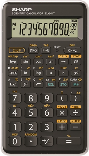 Sharp Calcolatrice Tecnica SHARP EL-501TBWH, Nero/Bianco