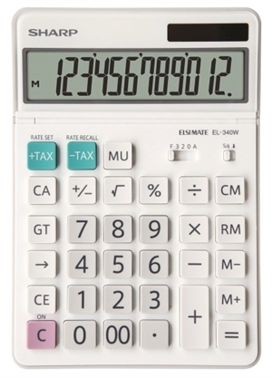 Sharp Calcolatrice da tavolo EL-340W, 12 cifre