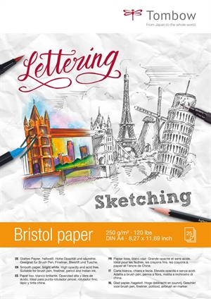 Tombow Sketch Pad Bristol A4 250g 25 sheets