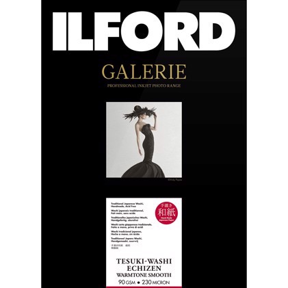 Ilford GALERIE Tesuki-Washi Echizen Warmtone Smooth 90 - 10 x 15 (102 mm x 152 mm), 50 fogli 