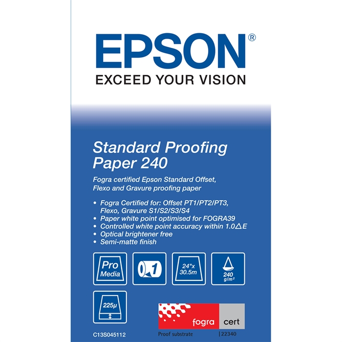 Epson Standard Proofing Paper 240, 24" x 30,5 metri 
