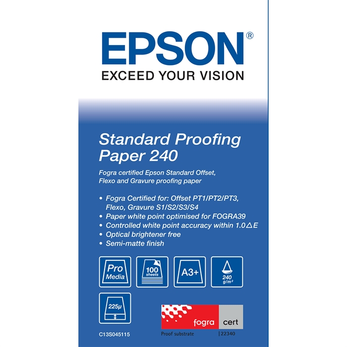 Epson Standard Proofing Paper, DIN A3+, 100 fogli 