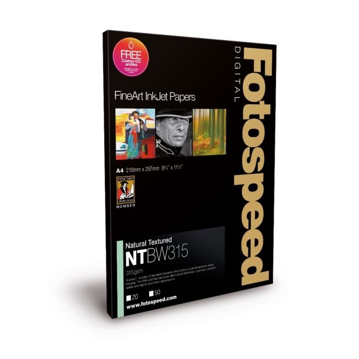 Fotospeed Natural Textured Bright White 315 g/m² - A3, 25 fogli