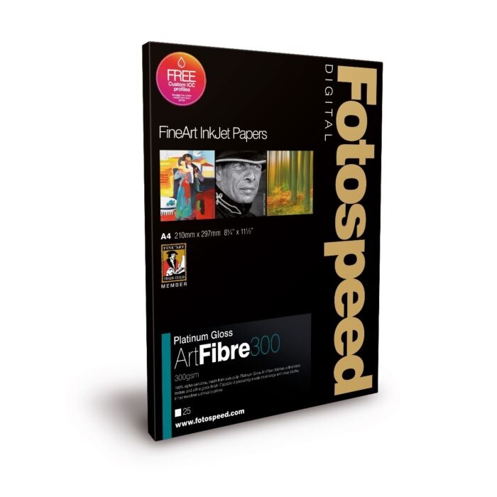 Fotospeed Platinum Gloss Art Fibre 300 g/m² - A2, 25 fogli