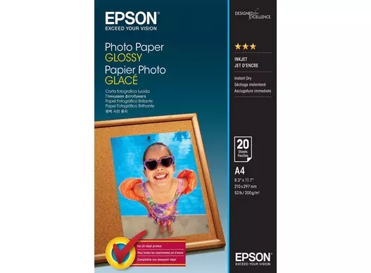 Carta Fotografica Lucida Epson 200 g/m² - A4 - 20 fogli