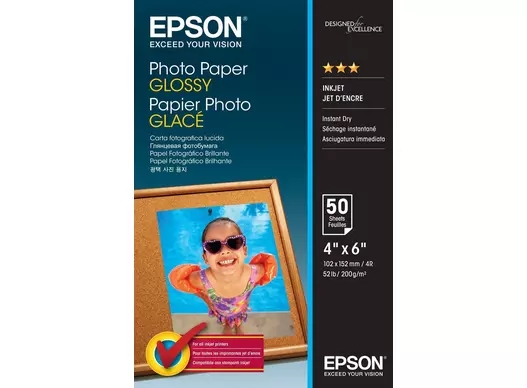 Carta fotografica lucida Epson 200 g/m² - 10x15cm - 50 fogli