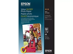 Carta Fotografica Lucida Epson Value 183 g/m2 - A4 - 50 fogli
