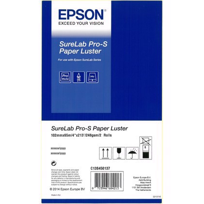 Epson SureLab Pro-S Carta Luster BP 3,5" x 65 metri 4 rotoli